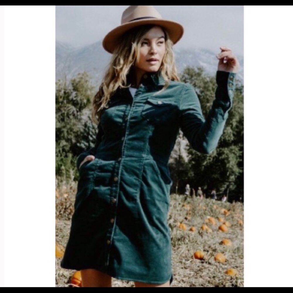 Free People Dymomite Corduroy Dress SZ L